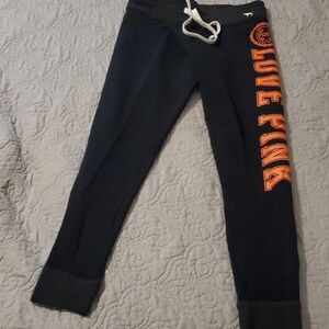 PINK Victoria's Secret Black Joggers Size MEDIUM